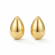Gold Plated Teardrop Stud Earrings