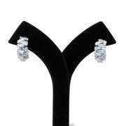 Aurora Baguette Curve Hoops Earrings