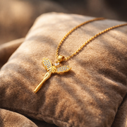 Luxury Gold Guardian Angel chain with pendant