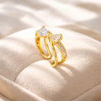 Royal Knot Crystal Adjustable Ring