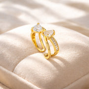 Royal Knot Crystal Adjustable Ring