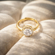 Regal Halo Crystal Adjustable Ring