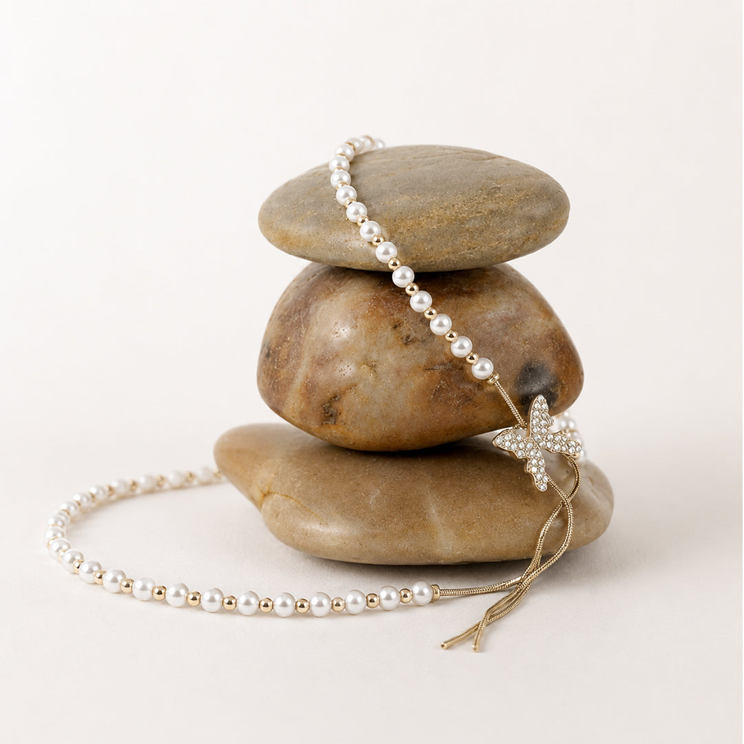 Butterfuly Pearl Necklace
