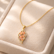 Rose Leaf Elegance pendant with Chain with pendant