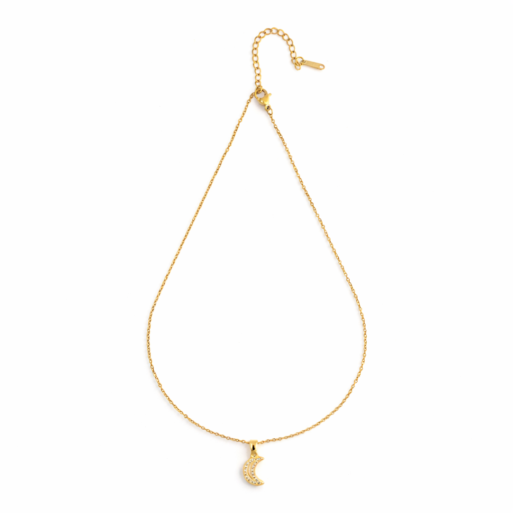 Stardust Crescent Moon pendant