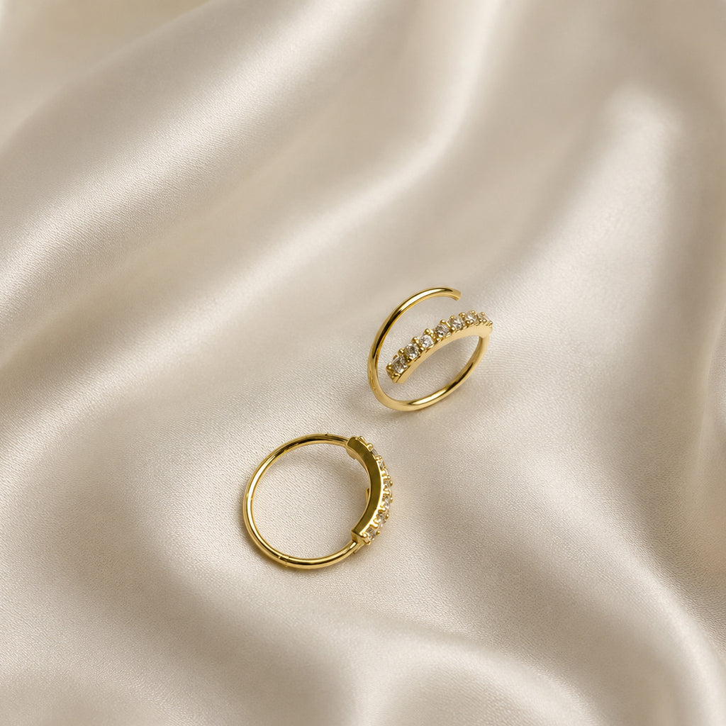 Spiral Bling Hoops