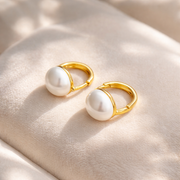 Classic Dome Pearl Stud Earrings