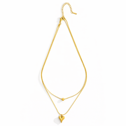 Velora Layered Heart pendant with Chain with pendant