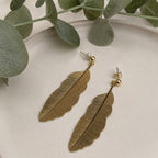 Feather Drop Earrings