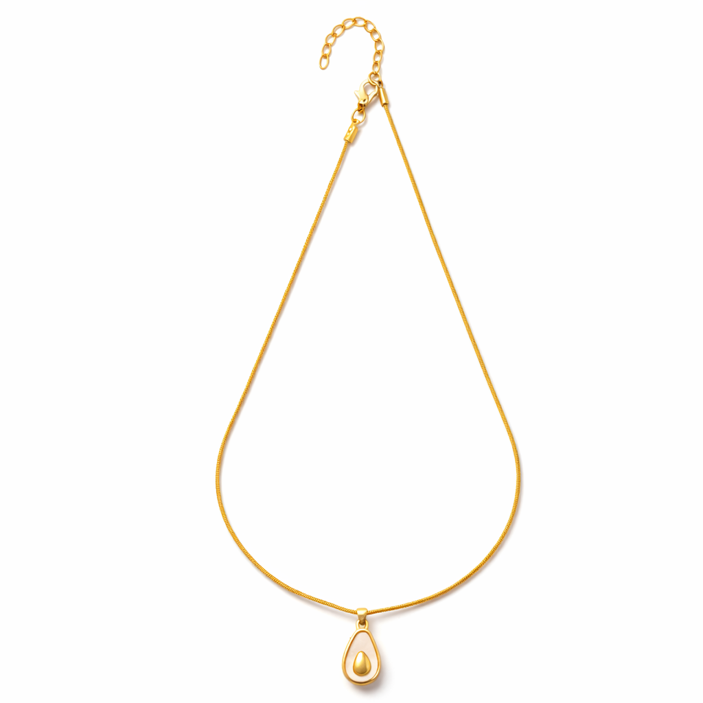 Minimal avocado-shaped pendant