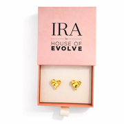 Textured Love Heart Studs