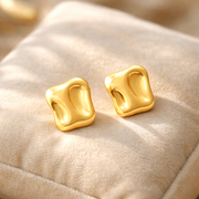 Molten Gold Sculpted Earrings