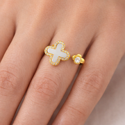 Golden Clover Grace Open Ring