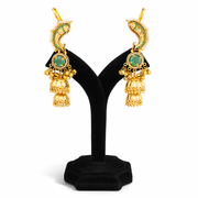 Emerald Elysian Peacock kashmiri ear-cuff earring