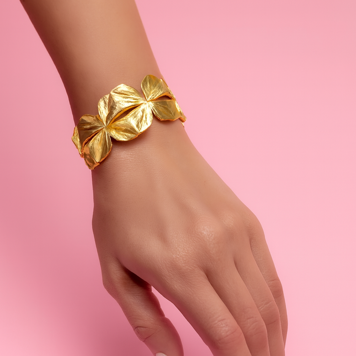 Fluid Loop Sculptural Cuff Bracelet