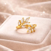 Crystal Vine Adjustable Ring