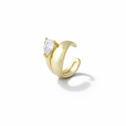 Golden Twirl Crystal ear cuff