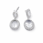 Pear Drop Glam Stud Earrings