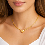 IRA Twin Hearts Gold Chain with pendant for Women | 18K Gold Plated Stainless Steel Waterproof Anti-Tarnish | Hypoallergenic Minimal Everyday Wear Jewellery