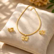 Golden Bow Whisper pendant set