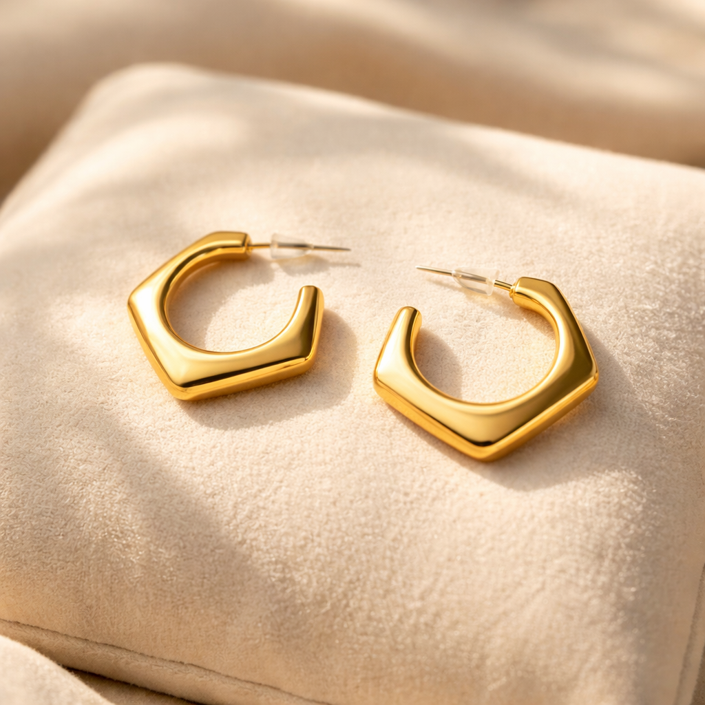 Prism Metallic Hoop Earrings