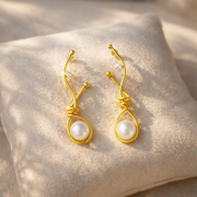 Celeste Wire Pearl Drops Earrings