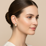 gold plated vintage hoop Earrings