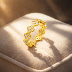 Celestia Petal Sparkle Statement Ring