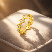 Celestia Petal Sparkle Statement Ring