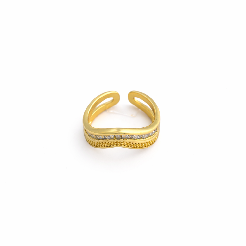 Luna Chevron Adjustable Ring