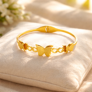 Golden Butterfly Charm Bangle