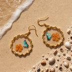 Hand-painted butterfly earrings