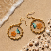 Hand-painted butterfly earrings