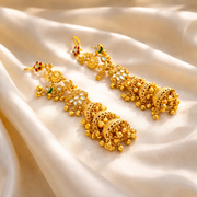 multi-tiered Kashmiri Jhumka Earrings