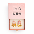 blush Petal ghungroo drop earrings