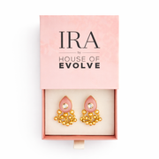 blush Petal ghungroo drop earrings