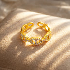 Rustic Charm Textured Gold Band Ring