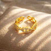 Rustic Charm Textured Gold Band Ring