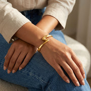 Luna Open Cuff Gold Bracelet