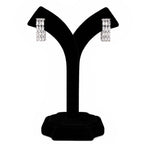 Crystal Royale Baguette Hoops Earrings