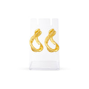 Golden Wave Statement Earrings