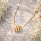 Blush Orbit Pendant with Chain with pendant