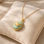 Green Forever Bloom Memory Locket