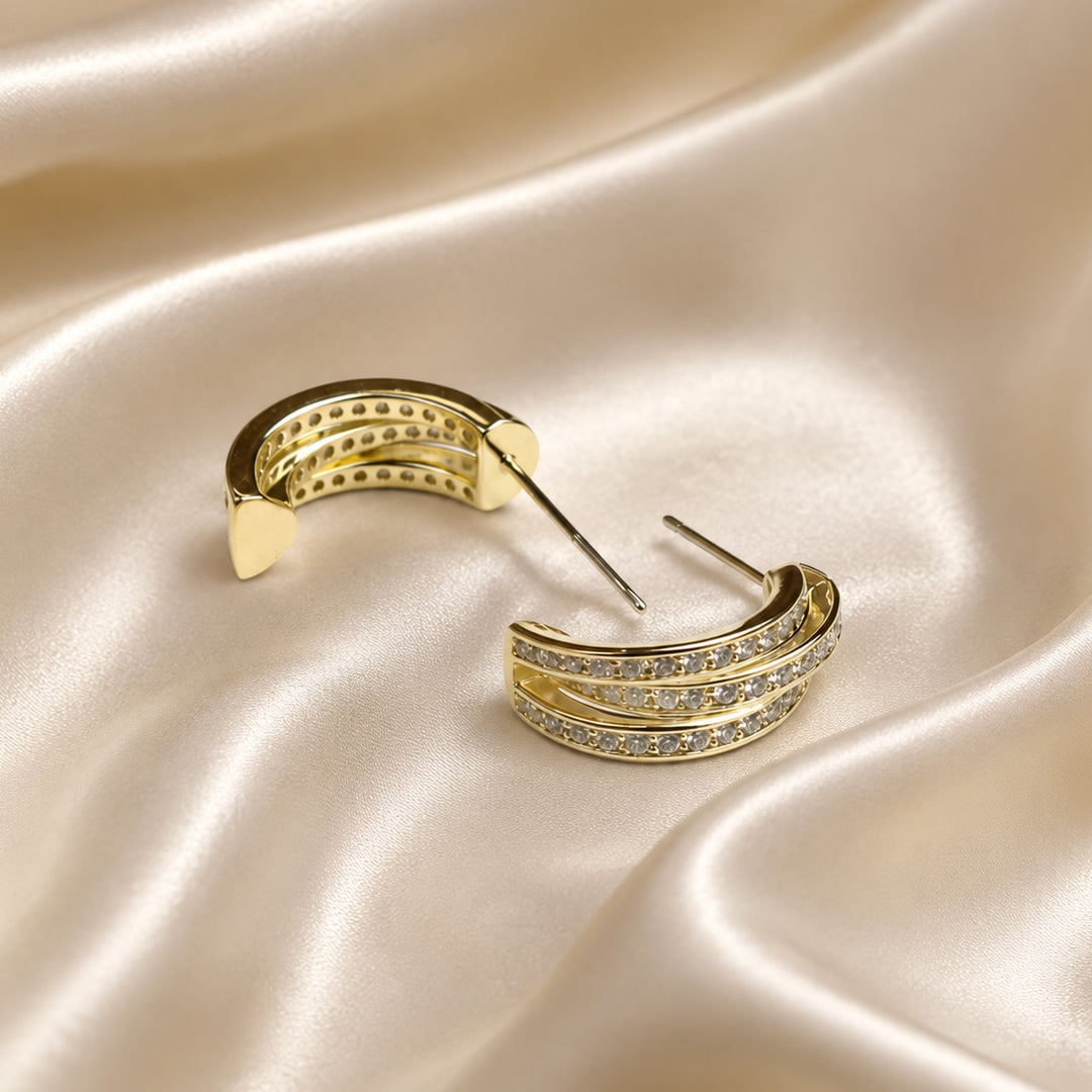 Trio Studded Hoops