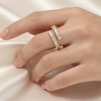 Twin Row Spark Adjustable Ring