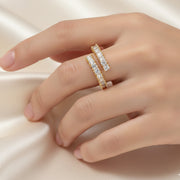Twin Row Spark Adjustable Ring