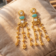 Opal & Emerald Royal Drop kashmiri Earrings