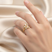 Celeste Petal Adjustable Ring