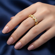 Celestia Petal Sparkle Statement Ring