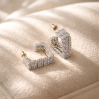 Crystal Royale Baguette Hoops Earrings